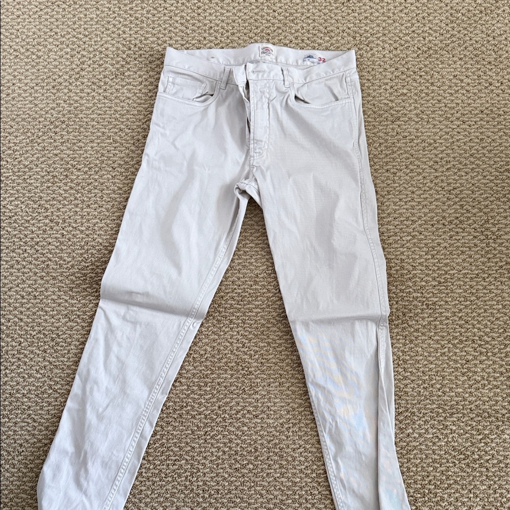 Faherty Men's Corduroy Pants in White